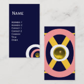 ABSTRACTE BLAUWE WIT-Geel Gem Visitekaartje (Voorkant / Achterkant)