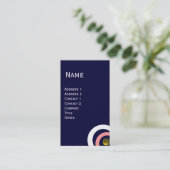 ABSTRACTE BLAUWE WIT-Geel Gem Visitekaartje (Staand voorkant)