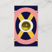 ABSTRACTE BLAUWE WIT-Geel Gem Visitekaartje (Achterkant)