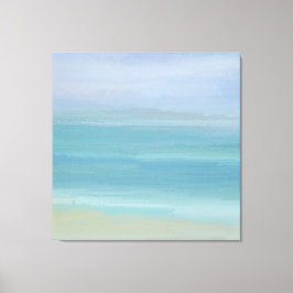 Abstracte blauwe zee met prachtige Calm Ocean Canvas Afdruk