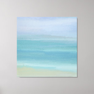 Abstracte blauwe zee met prachtige Calm Ocean Canvas Afdruk