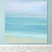 Abstracte blauwe zee met prachtige Calm Ocean Canvas Afdruk (Insitu (Houten vloer))