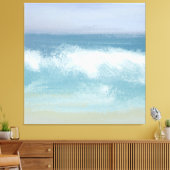 Abstracte Blauwe Zeesoor Breaking Wave in Waterver Canvas Afdruk (Insitu (Woonkamer))