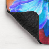 Abstracte blauwe zinnievloerkunst muismat (Hoek)