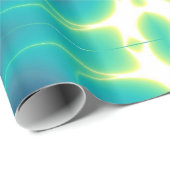 ABSTRACTE BLAUWGROEN BLAUWE LICHTWAVELS EN ZWELLEN CADEAUPAPIER (Rol Hoek)