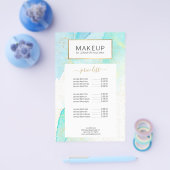 Abstracte Blauwgroen blauwe Waterverf met Faux Gol Flyer (Enkel)