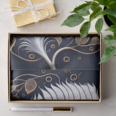 Abstracte Blauwgroen damesillustratie Tissuepapier (Geschenk)