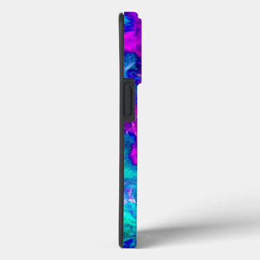 Abstracte Blauwgroen en roze vlammen Case-Mate iPhone Case (Achterkant / Rechts)