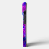 Abstracte Blauwgroen en roze vlammen Case-Mate iPhone Case (Achterkant / Links)