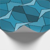 Abstracte Blauwgroen geometrische vormen Cadeaupapier (Hoek)