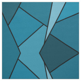 Abstracte Blauwgroen geometrische vormen Veelhoekv Stof