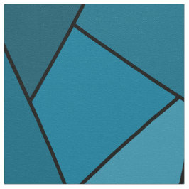 Abstracte Blauwgroen geometrische vormen Veelhoekv Stof