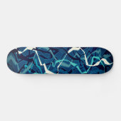 Abstracte Blauwgroen golf Persoonlijk Skateboard (Horizontaal)