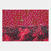 Abstracte Blauwgroen Oranje Confetti Kerstmis Inpakpapier Vel (Voorkant 2)