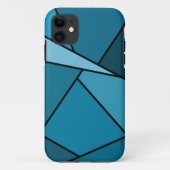 Abstracte Blauwgroen polygons Case-Mate iPhone Case (Achterkant)
