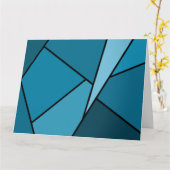 Abstracte Blauwgroen polygons Kaart (Gele Bloem)