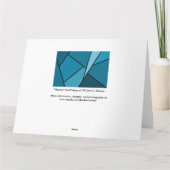 Abstracte Blauwgroen polygons Kaart (Achterkant)