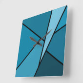 Abstracte Blauwgroen polygons Vierkante Klok (Hoek)