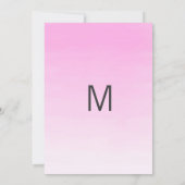 Abstracte blauwgroen roze witte waterverf Baby sho Kaart (Achterkant)