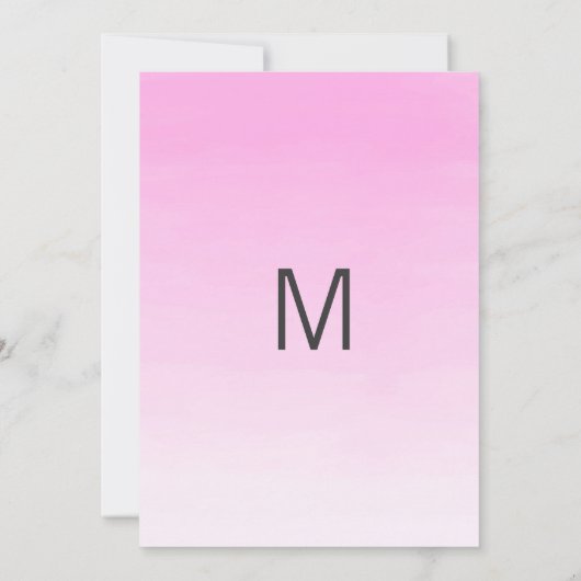 Abstracte blauwgroen roze witte waterverf Baby sho Kaart (Achterkant)