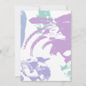 Abstracte Blauwgroen Slagen van de Borstel Lila sp Kaart (Achterkant)