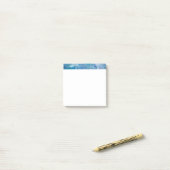 Abstracte Blauwgroen Sticky Notes 3" x 3" (Op bureau)