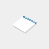 Abstracte Blauwgroen Sticky Notes 3" x 3" (Schuin)