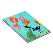 Abstracte Blauwstaart Australische Vogel Vogels No Notitieboek (Rechterzijde)