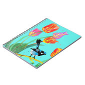 Abstracte Blauwstaart Australische Vogel Vogels No Notitieboek (Linkerzijde)