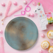 Abstracte blauwvlies, geschilderde kunst papieren bordje (Feest)