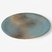 Abstracte blauwvlies, geschilderde kunst papieren bordje (Gekanteld)