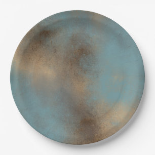 Abstracte blauwvlies, geschilderde kunst papieren bordje