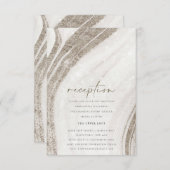 Abstracte Bleke goudmarmer Agate Wedding Reception Informatiekaartje (Voorkant / Achterkant)