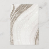 Abstracte Bleke goudmarmer Agate Wedding Reception Informatiekaartje (Achterkant)