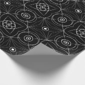 Abstracte blikken, zwart en wit cadeaupapier (Hoek)