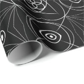 Abstracte blikken, zwart en wit cadeaupapier (Rol Hoek)