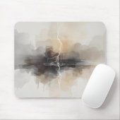 Abstracte bliksem in neutrale print muismat (Met muis)