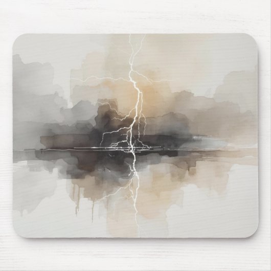 Abstracte bliksem in neutrale print muismat (Voorkant)