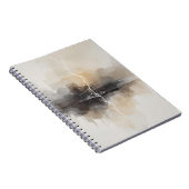 Abstracte bliksem in neutrale print notitieboek (Rechterzijde)