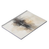 Abstracte bliksem in neutrale print notitieboek (Linkerzijde)
