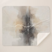 Abstracte bliksem in neutrale print sherpa deken (Voorkant (horizontaal))