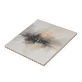 Abstracte bliksem in neutrale print tegeltje (Zijkant)