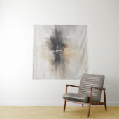 Abstracte bliksem in neutrale print wandkleed (In Situ (horizontaal))