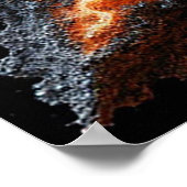 Abstracte bliksem met vurige en getextureerde deta poster (Hoek)