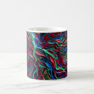 Abstracte bliksemflits juweeltoon mok koffiemok