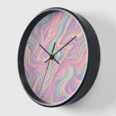 Abstracte bliksemschicht pastel moderne kunstklokk (Hoek)