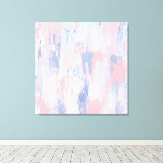 Abstracte blindheid en blauwe verf lijnen canvas afdruk (Insitu (Houten vloer))