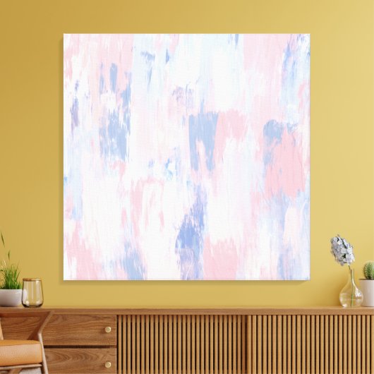 Abstracte blindheid en blauwe verf lijnen canvas afdruk (Insitu (Woonkamer))