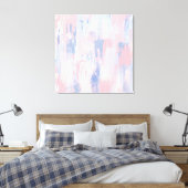 Abstracte blindheid en blauwe verf lijnen canvas afdruk (Insitu (Slaapkamer))