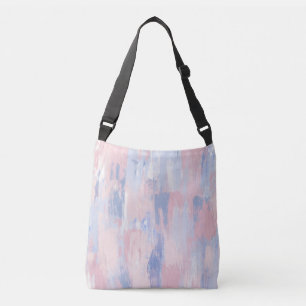 Abstracte blindheid en blauwe verf lijnen crossbody tas